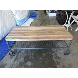 New LH Imports Wood & Metal Coffee Table