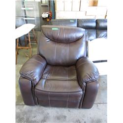 New Brown Leather Push Back Recliner