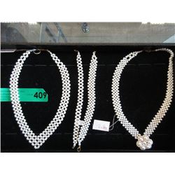 Two New Pearl Necklace and Bracelet Sets