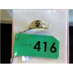 10KT Yellow Gold, Sapphire and Diamond Ring