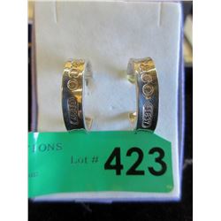 Pair of Sterling Silver Tiffany Hoop Earrings