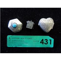 3 Sterling Silver Pill Boxes