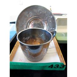 Vintage Mexico Sterling Nursery Cup & Saucer