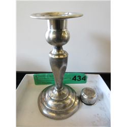 Vintage 5" Sterling Silver Candle Holder and Cap