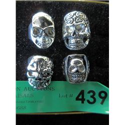 4 New Metal Biker Rings