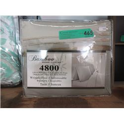 New Twin Size 3 Piece Bamboo Sheet Set - Green