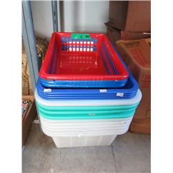 17 Assorted Plastic Bins
