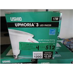 4 New LED PAR38 Spotlight Bulbs