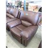Image 1 : New Brown Amax Leather Manual Recliner