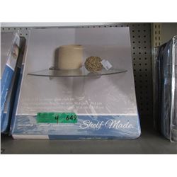 4 New 12" Glass Corner Shelf Kits