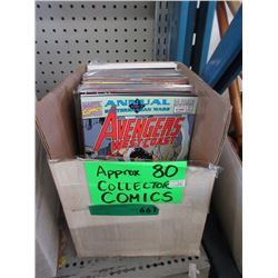 Approximately 80 Comic Books