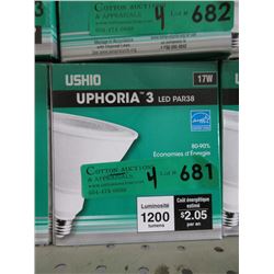 4 New LED PAR 38 Spotlight Bulbs
