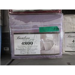 New King Size 4 Piece Bamboo Sheet Set - Purple