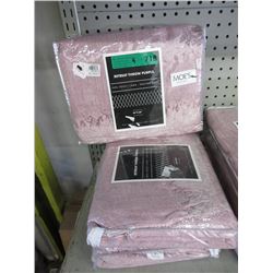 4 New 100% Heavy Linen Throws - Purple