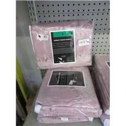 4 New 100% Heavy Linen Throws - Purple