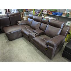New 90" Leather Like Power Reclining Sofa