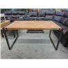 Image 1 : New LH Imports Wood Top Table with Metal Frame