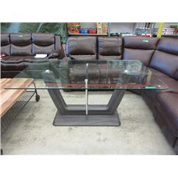 New Contemporary Glass Top Dining Table