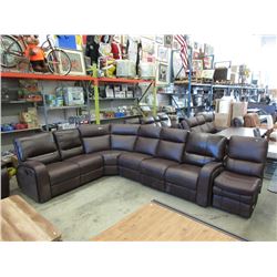 5 Assorted Brown Sectional Sofa Pieces