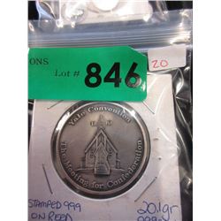 .999 Fine Silver "Yale Convention" Round