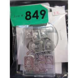 20 One Gram .999 Fine Silver Bars