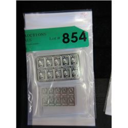 Two 10 Gram .999 Fine Silver Divisible Bars
