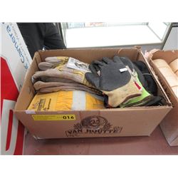 Box Lot  of New & Used Gloves