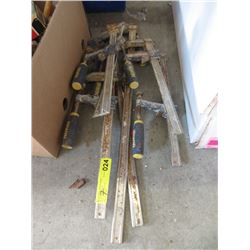 Seven F clamps