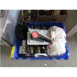 Large Bin of  Breakers and Switches
