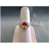 Image 1 : Citrine & Diamond Sterling Silver Cocktail Ring