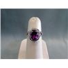 Image 1 : 2.9 CT Amethyst & Diamond Sterling Silver Ring