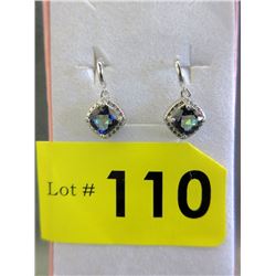New Mystic Topaz & Diamond Sterling Silver Earring