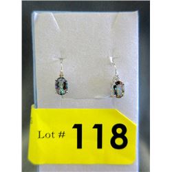 New Mystic Topaz & Diamond Sterling Silver Earring