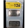 Image 1 : Two 1 Oz. .999 Fine Silver Johnson Matthey Bars