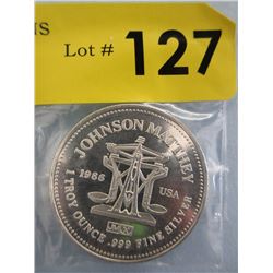 1 Oz. .999 Fine Silver Johnson Matthey Round