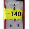 Image 1 : 3 Piece Matching Sterling Silver Amethyst Set