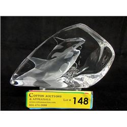 Mats Jonasson Killer Whale Crystal Sculpture