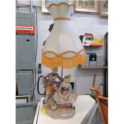 Vintage Figural Lamp with Shade