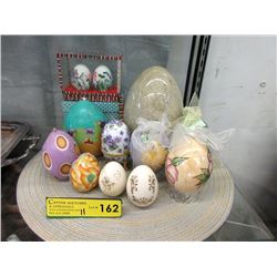 11 Egg Shaped Collectibles & Candles