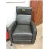 Image 1 : New Grey Leather Power Swivel Rocking Recliner