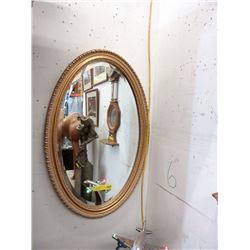 Oval Bevel Glass Mirror