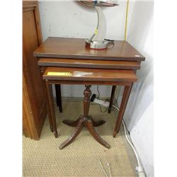 Vintage 3 Piece Wood Nesting Table Set