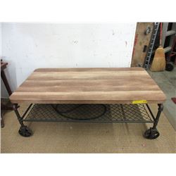 New LH Imports Wood & Metal Coffee Table