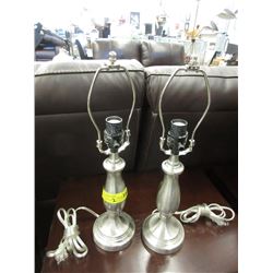 Pair of New 18" Table Lamps - No Shades