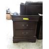 Image 1 : New 2 Drawer Wood Bedside Table