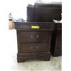 Image 1 : New 2 Drawer Wood Bedside Table