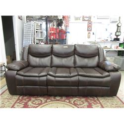 New Brown Leather 90" Manual Reclining Sofa