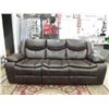 Image 1 : New Brown Leather 90" Manual Reclining Sofa