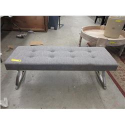 New Upholstered Bench with Chrome Legs