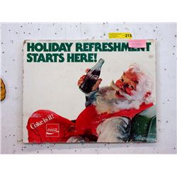 1960/70s Cardboard Coca-Cola Sign